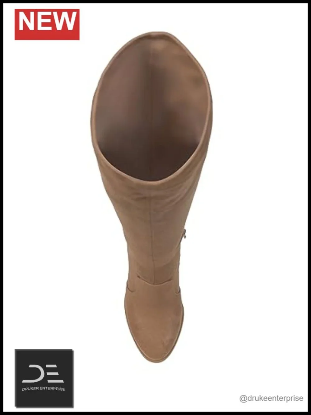 Faux Suede Over-the-Knee Block Heel Boots with Inner Zip